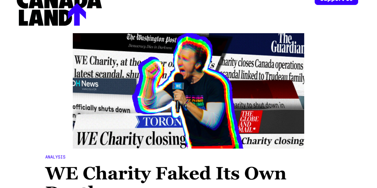 WE Charity Faked Its Own Death