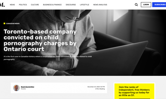 Toronto-based company convicted on child pornography charges by Ontario court