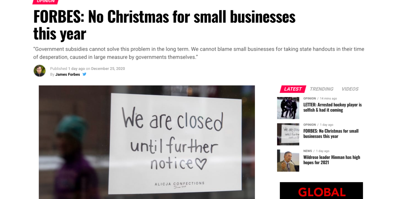 FORBES: No Christmas for small businesses this year