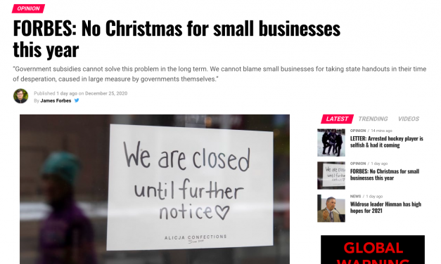 FORBES: No Christmas for small businesses this year