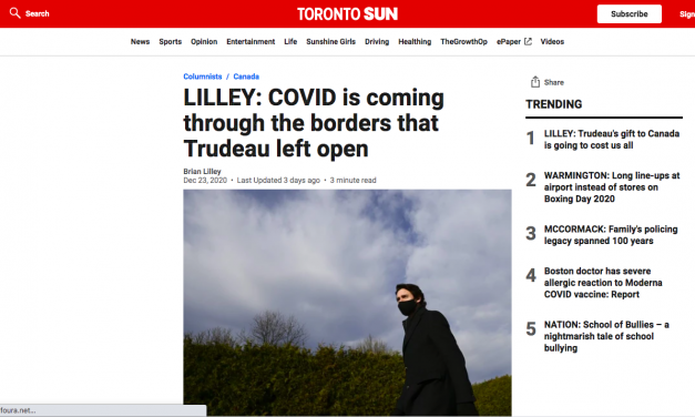 LILLEY: COVID is coming through the borders that Trudeau left open