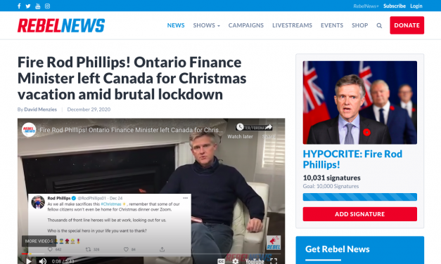 Fire Rod Phillips! Ontario Finance Minister left Canada for Christmas vacation amid brutal lockdown