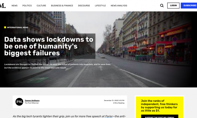 Data shows lockdowns to be one of humanity’s biggest failures
