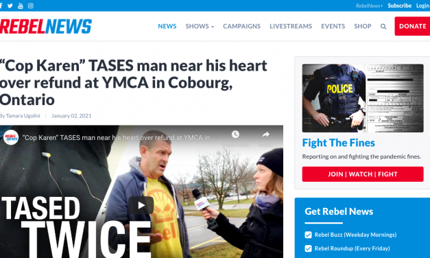 WATCH: “Cop Karen” TASES man near his heart over refund at YMCA in Cobourg, Ontario