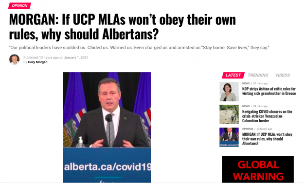 MORGAN: If UCP MLAs won’t obey their own rules, why should Albertans?