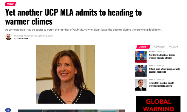 Yet another UCP MLA “Tanya Fir” admits to heading to warmer climes in Las Vegas