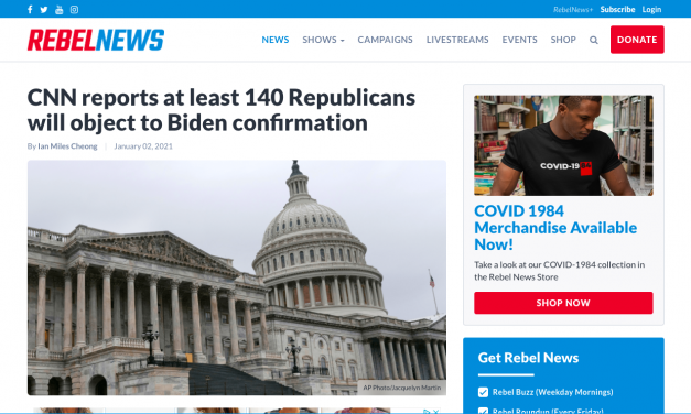 CNN reports at least 140 Republicans will object to Biden confirmation