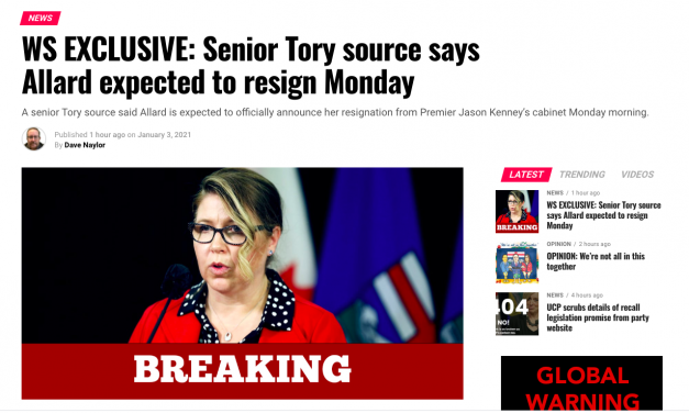 Senior Tory source says “Tracy Allard” expected to resign Monday