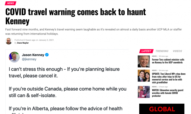COVID travel warning comes back to haunt Kenney