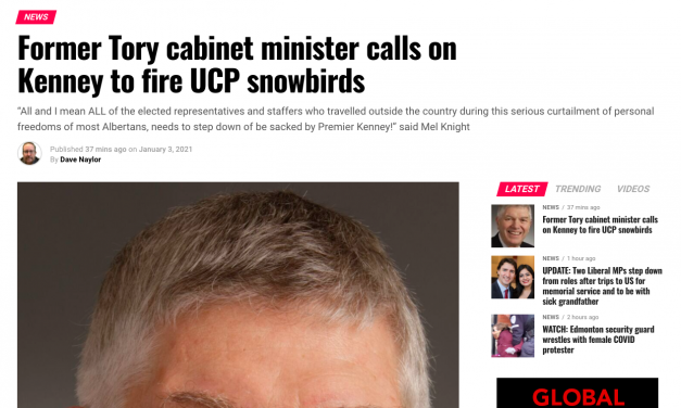Former Tory cabinet minister calls on Kenney to fire UCP snowbirds