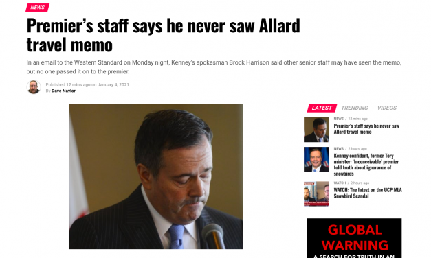 Premier’s staff says he never saw Allard travel memo