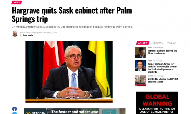 Hargrave quits Sask cabinet after Palm Springs trip