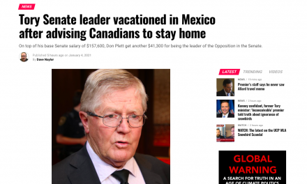 Tory Senate leader “Don Plett” vacationed in Mexico after advising Canadians to stay home