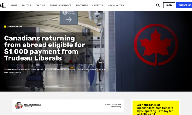 Canadians returning from abroad eligible for $1,000 payment from Trudeau Liberals