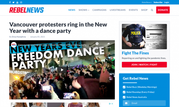 WATCH: Vancouver protesters ring in the New Year with a dance party