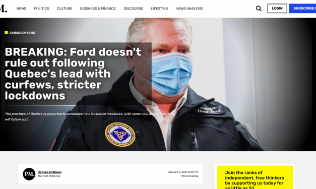 Ford doesn’t rule out following Quebec’s lead with curfews, stricter lockdowns