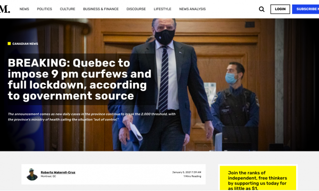 Quebec to impose 9 pm curfews and full lockdown, according to government source