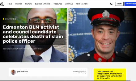 Edmonton BLM activist and council candidate celebrates death of slain police officer