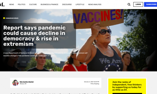 Report says pandemic could cause decline in democracy & rise in extremism