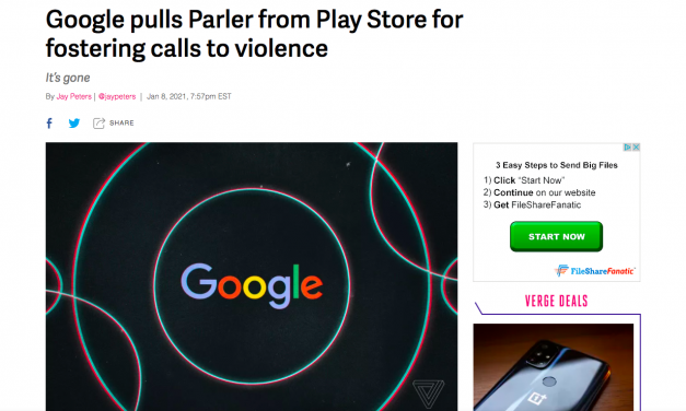 Google pulls Parler from Play Store for fostering calls to violence