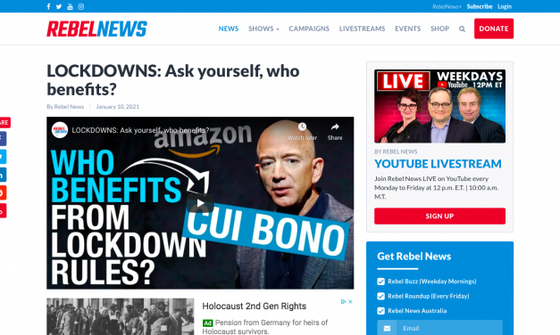 WATCH: LOCKDOWNS: Ask yourself, who benefits?
