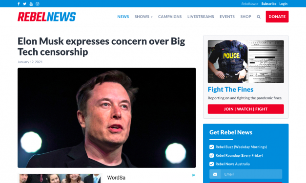 Elon Musk expresses concern over Big Tech censorship