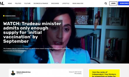 WATCH: Trudeau minister admits only enough supply for ‘initial vaccination’ by September