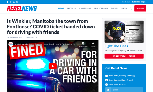 WATCH: Is Winkler, Manitoba the town from Footloose? COVID ticket handed down for driving with friends