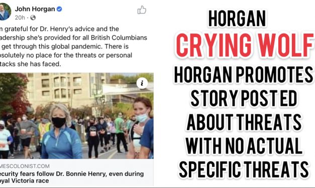 John Horgan promotes fake news story about violent threats that contains no actual specific threats