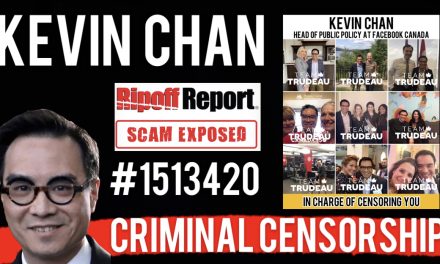 Kevin Chan Head of Facebook Policy in Canada tossed on RipoffReport.com for his criminal censorship. Report #1513420