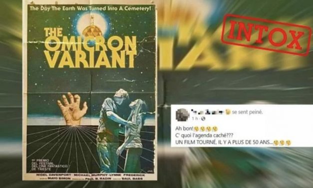 A 1963 movie announcing the “Omicron variant”? No, a photomontage