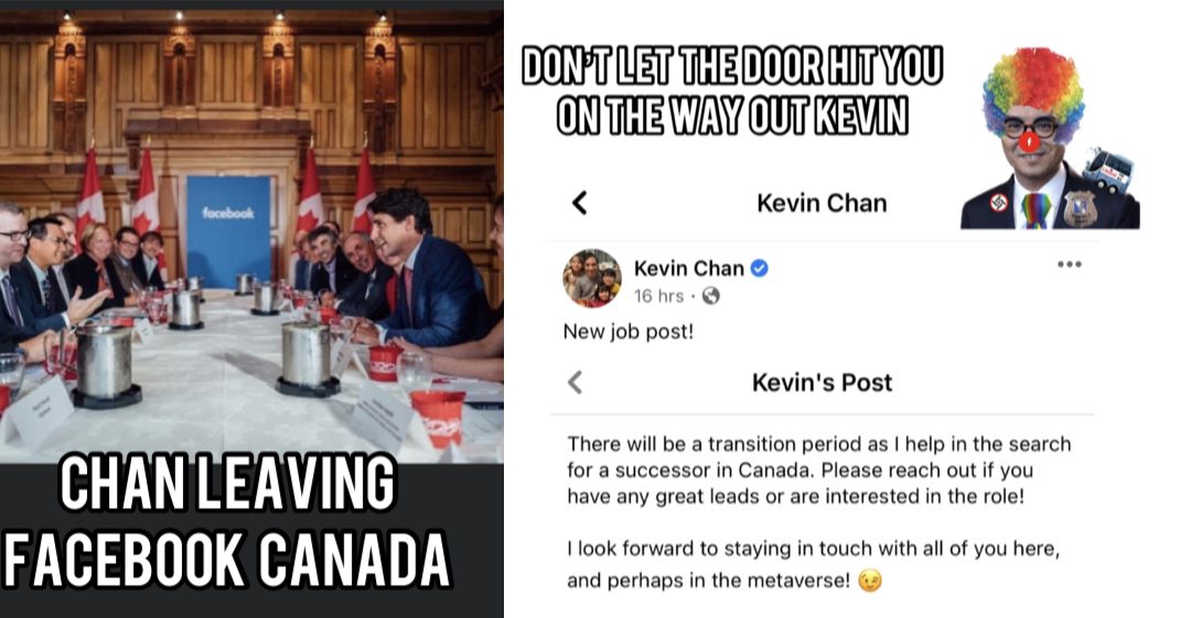 Kevin Chan to leave Facebook Canada. Don’t let the door hit you on the way out Kevin!
